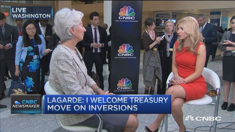 Lagarde: I welcome Treasury move on inversions