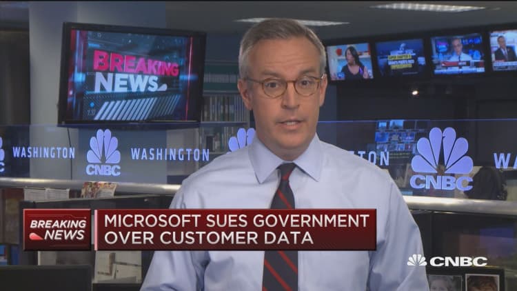 Microsoft sues government over customer data