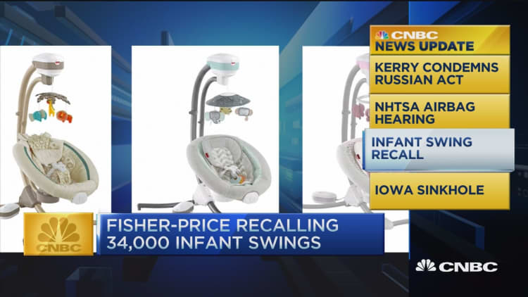 CNBC update: Fisher-Price recall