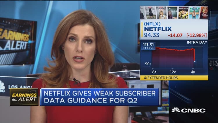 Netflix earnings beat, weak subscriber data 
