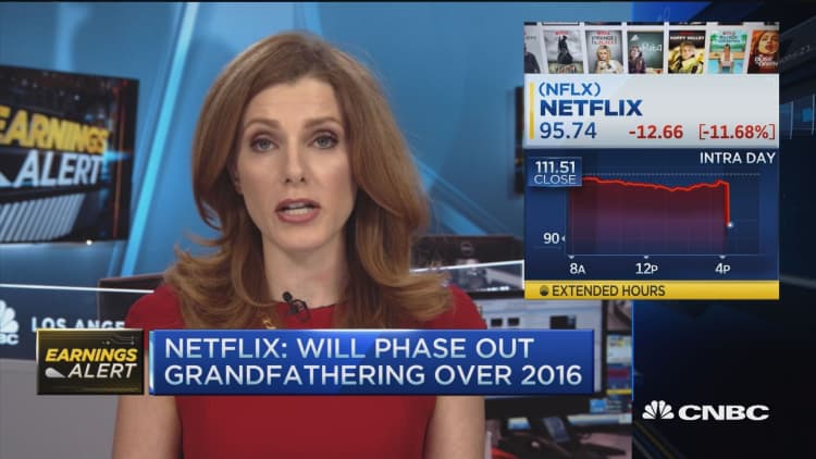 Netflix: Will phase out grandfathering over 2016 