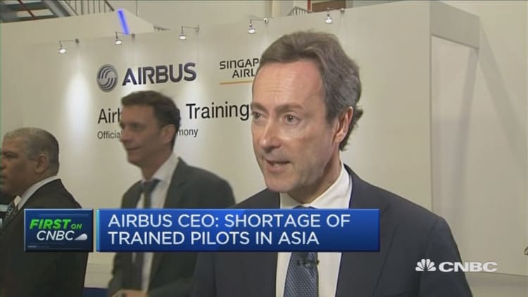 Airbus: Asia needs 200,000 pilots 