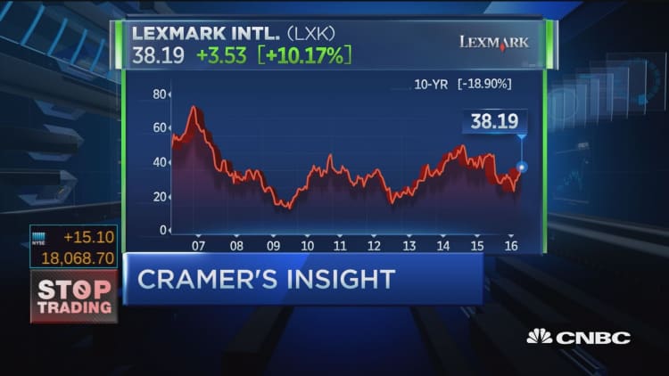 Cramer's Stop Trading: Lexmark buyout 'bad for HPQ'