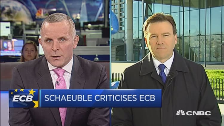 Schaeuble slams the ECB