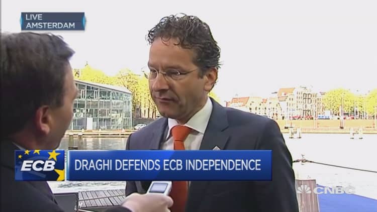 Eurogroup's Dijsselbloem: ECB is independent