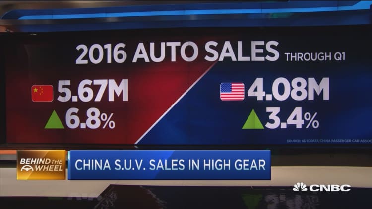 China SUV sales in high gear
