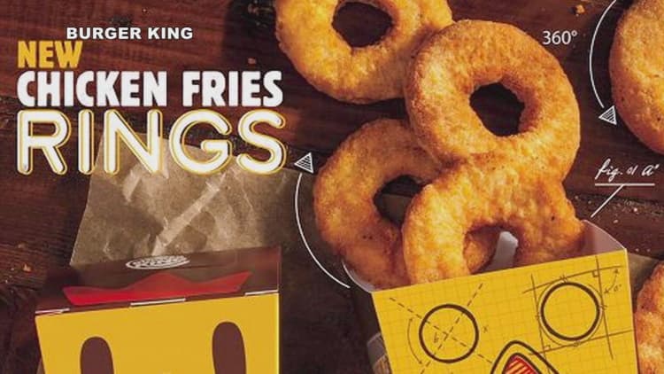Burger King launches chicken fries rings
