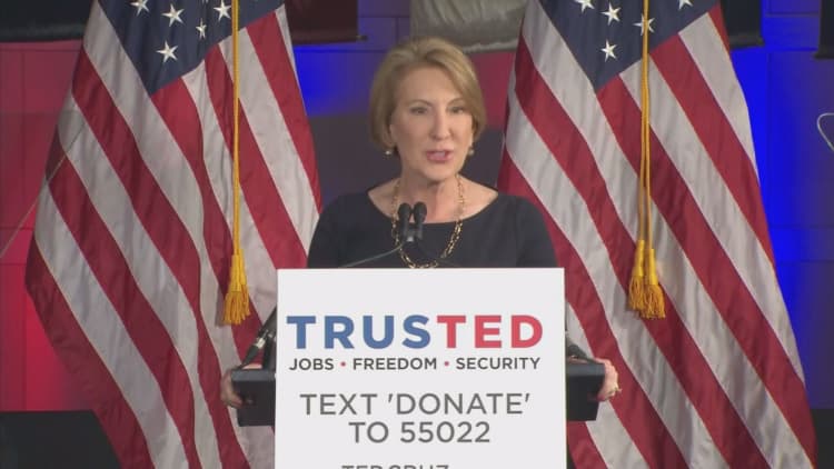 Carly Fiorina could become Ted Cruz's vice-presidential running mate