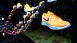 Nike sneakers on display