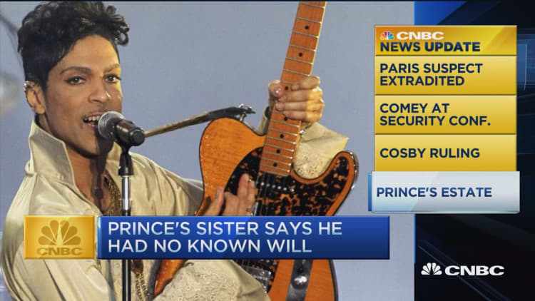 CNBC update: Prince's estate