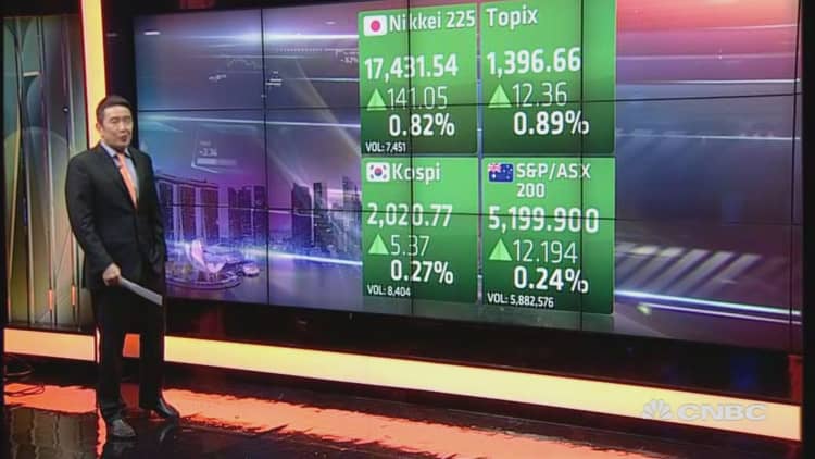 Asian shares open higher 