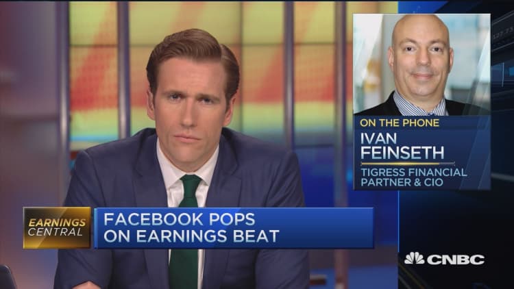 Facebook beats Street, shares pop