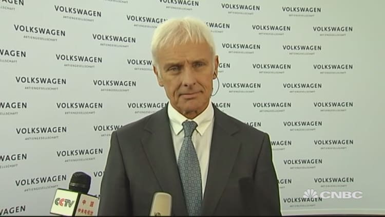Volkswagen CEO on VW's diesel scandal, provisions