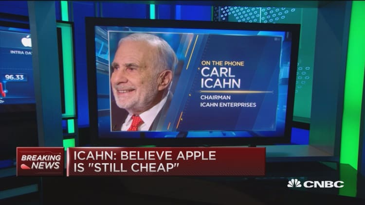 Icahn: Apple stock 'still cheap'