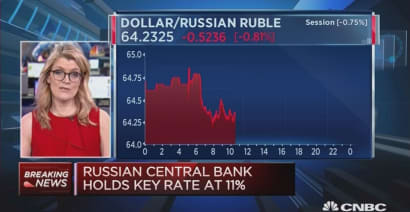 Russia central bank leaves rates on hold