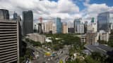 The Makati central business district of Manila where Ayala Land is building new residential developments, office buildings and hotels.