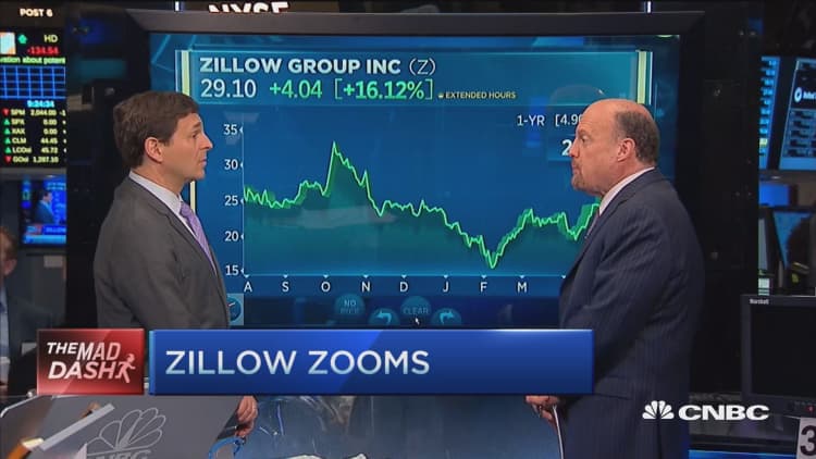 Cramer's Mad Dash: Zillow zooms
