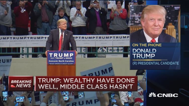 Donald Trump: Middle class "absolutely forgotten"