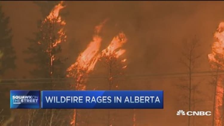 Shell shuts down production near Alberta wildfires 