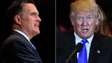 Mitt Romney and Donald Trump