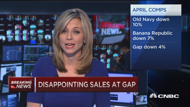 Disappointing sales at Gap
