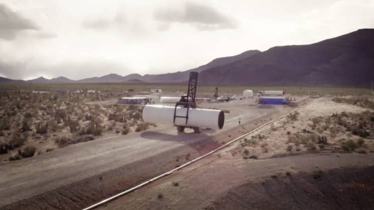 Watch Hyperloop's first public test run