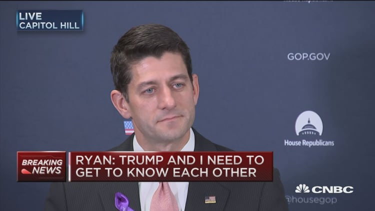 Paul Ryan: Trump & I need to get to know each other
