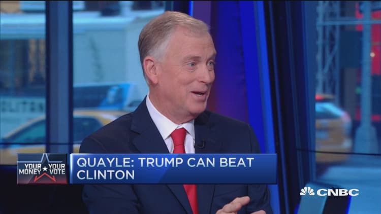  Dan Quayle: Trump can beat Hillary