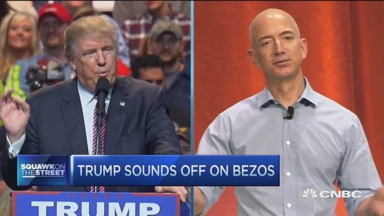 Trump sounds off on Bezos