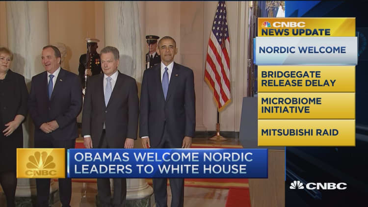 CNBC update: Obama welcomes Nordic leaders