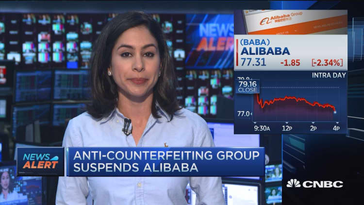 Anti-counterfeiting group suspends Alibaba