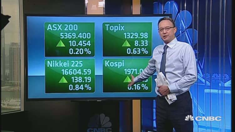 Asian markets open higher
