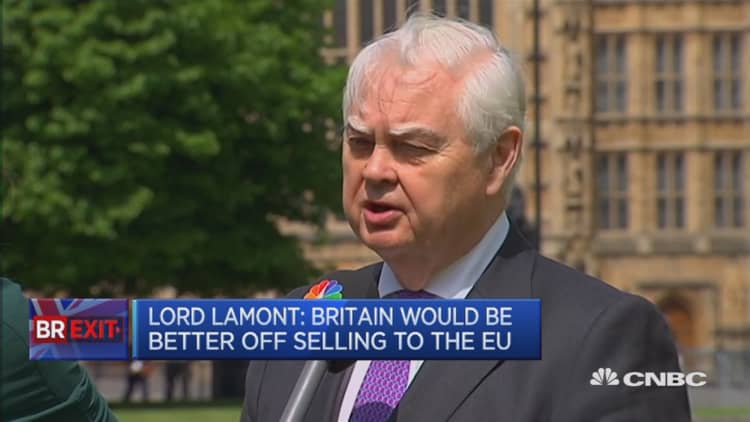 UK’s share of exports going to EU going down: Lord Lamont