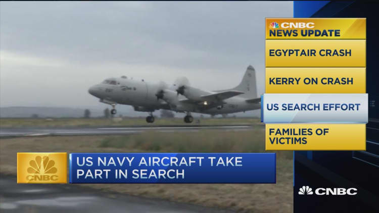 CNBC update: US Navy aircraft aid EgyptAir search operations