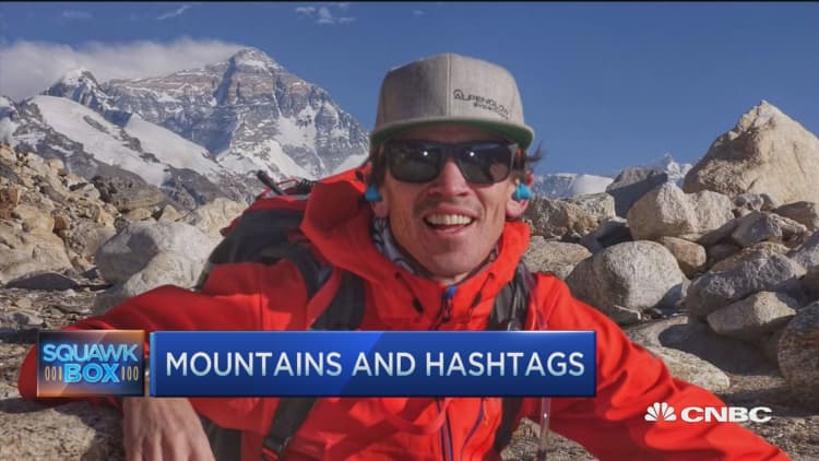 Mountaineers' Snapchat climb to top of the world 