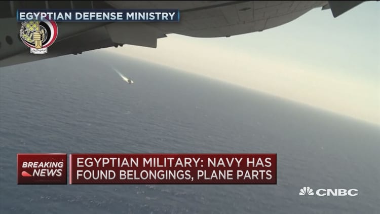 Egyptian military: Navy has found belongings, plane parts