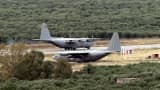 C-130 aircraft from the Hellenic Air Forces land at a military base in Kastelli on the Greek island of Crete on May 20 after taking part in the search for the EgyptAir plane.
