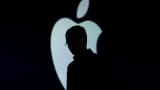 The silhouette of Tim Cook, chief executive officer of Apple, during the Apple World Wide Developers Conference (WWDC) in San Francisco.
