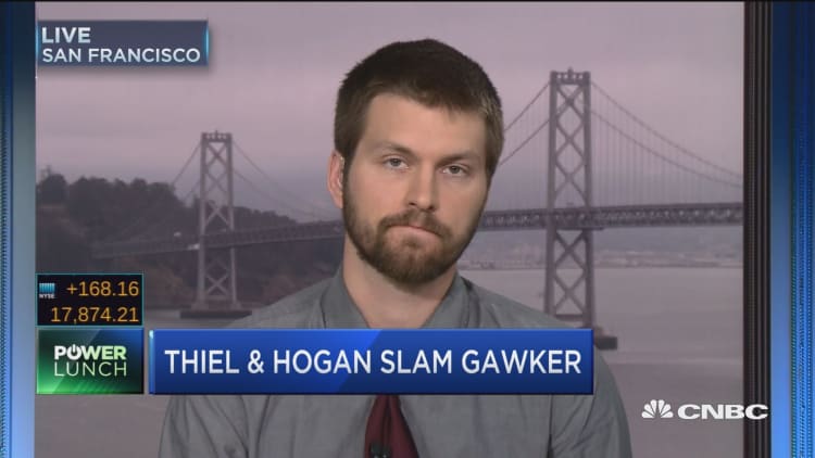 Thiel's beef with Gawker