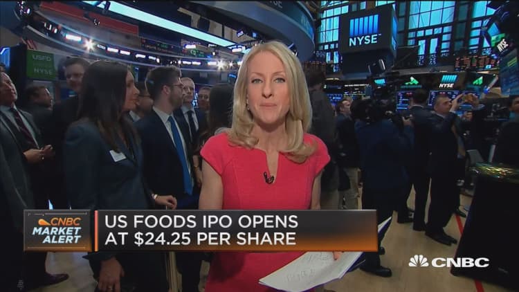 US Foods IPO opens at $24.25 per share