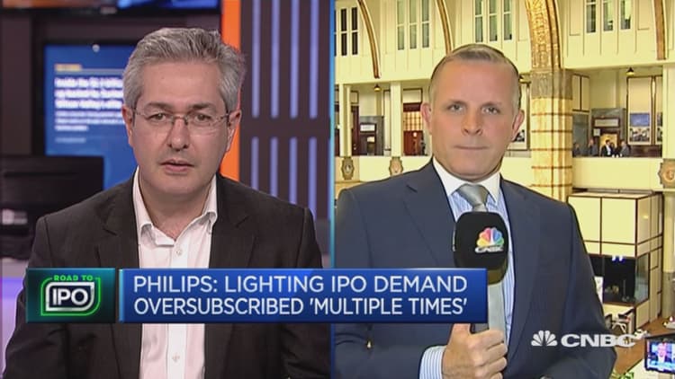 Philips Lighting IPO price 20 euros per share