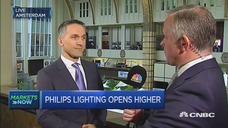 Philips Lighting shares rise as CEO hails 'historic' market debut