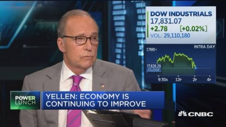 Kudlow: I disagree with Yellen's economic assessment