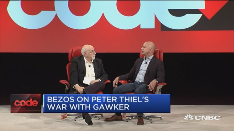 Bezos on Peter Thiel’s war with Gawker