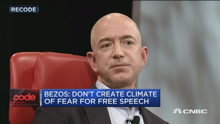 Bezos takes the stage
