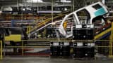 An SUV moves through the assembly line at the General Motors Assembly Plant in Arlington, Texas.