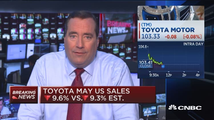 Toyota US sales fall 9.6% in May
