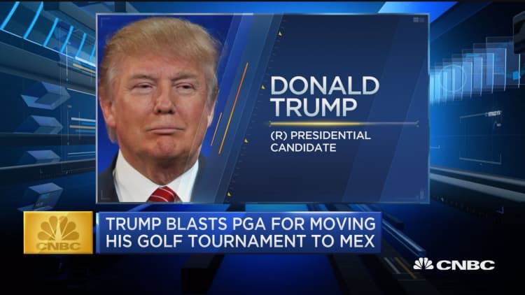 CNBC update: Trump blasts PGA for tourney move