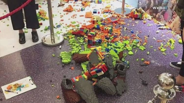 Boy destroys $15K Lego sculpture