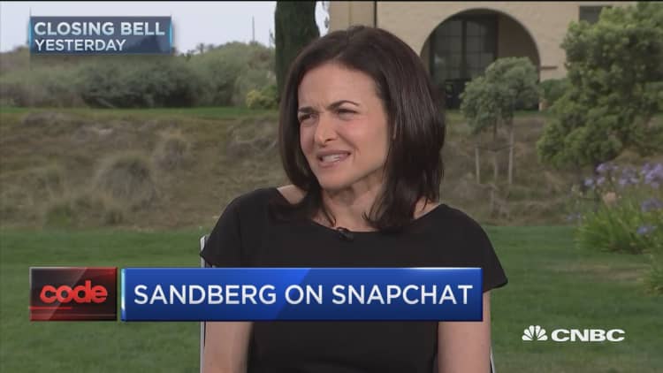 Facebook's Sandberg on the record